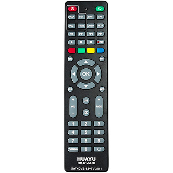 Huayu Universal SAT and DVB-T2 STB Remote Control (configured)