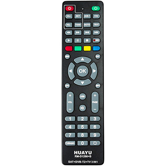 Huayu Universal SAT and DVB-T2 STB Remote Control (configured)