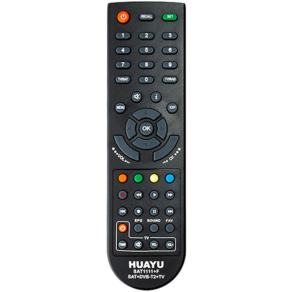 Huayu Universal SAT and DVB-T2 Remote Control RM-SAT1111+