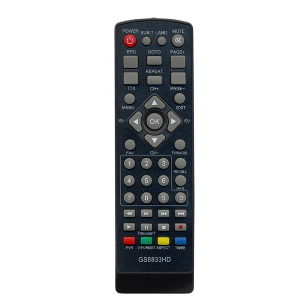 DVB-T2 Remote Control Compatible with Goldstar GS8833HD