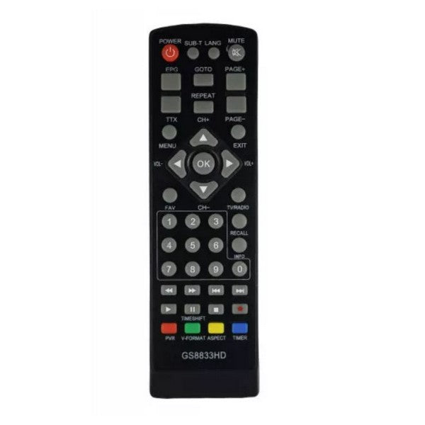 DVB-T2 Remote Control Compatible with Premium HD-3006
