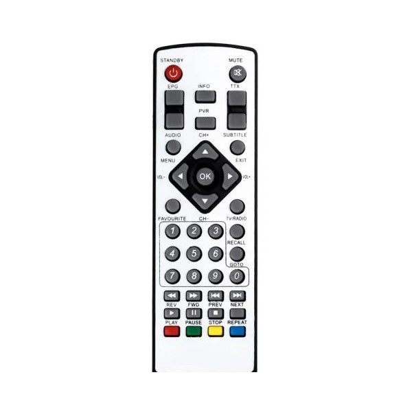 DVB-T2 Remote Control Compatible with Simax T2 RED HD