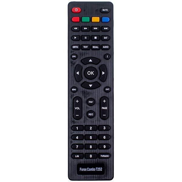 DVB-T2 Remote Control Compatible with World Vision FOROS COMBO T2/S2