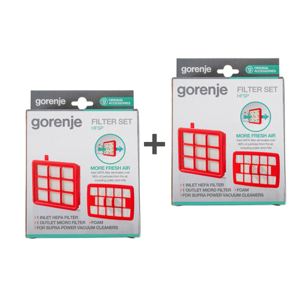 Gorenje 466439 Vacuum Cleaner HEPA Filter Kit HF2303 (2 paks)