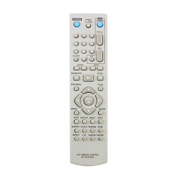 DVD-Player Remote Control Compatible with LG 6711R1P070C