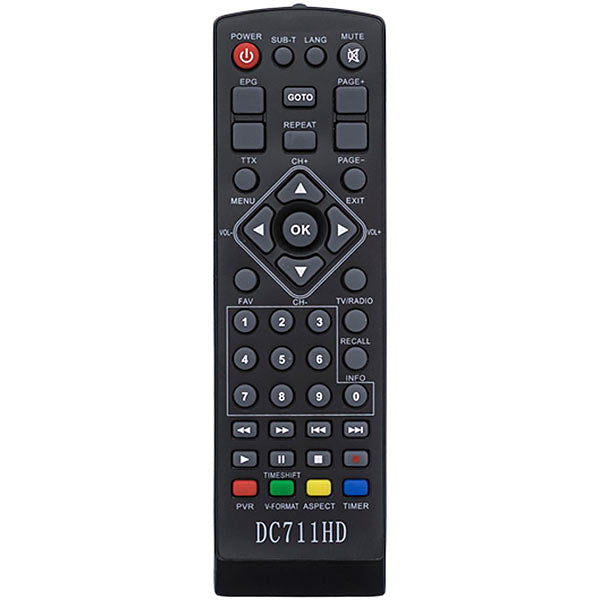 DVB-T2 Remote Control Compatible with D-Color DC711HD
