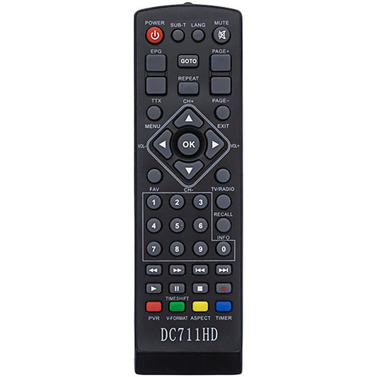 DVB-T2 Remote Control Compatible with D-Color DC711HD