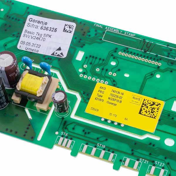 Gorenje Washing Machine Control PCB NGSP10B 636325