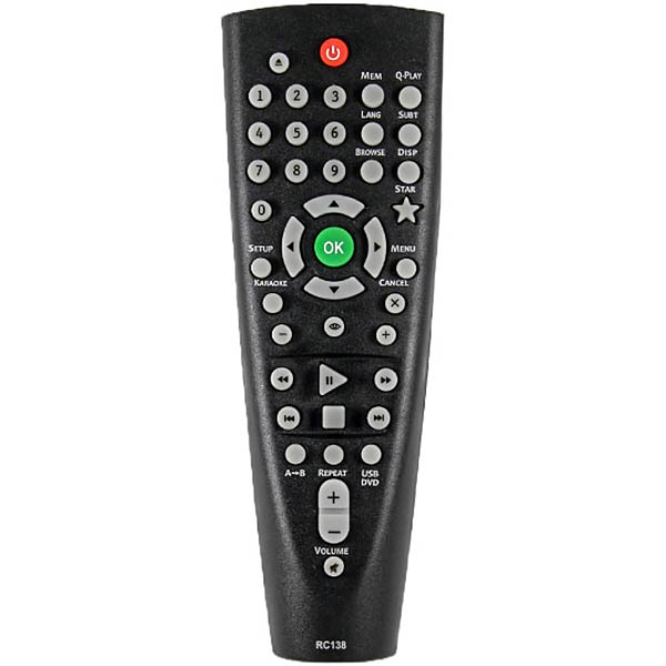 DVD-Player Remote Control Compatible with BBK RC138