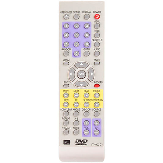 DVD-Player Remote Control Compatible with Vitek VT-4000GY NOC