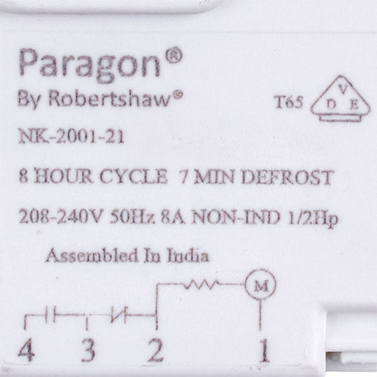 Refrigeratir Defrost Timer NK-2001-21 Paragon Compatible with Indesit, Stinol