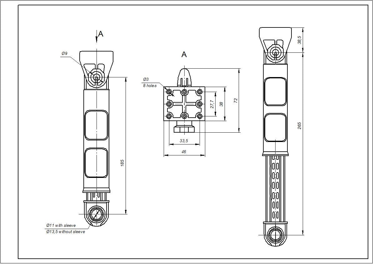 Washing Machine Shock Absorber 120N Compatible with Candy 41017168