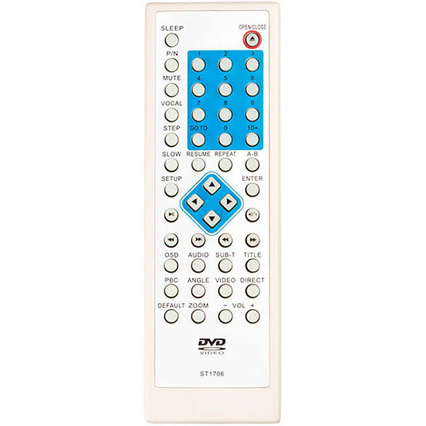 DVD-Player Remote Control Compatible with Saturn ST1706
