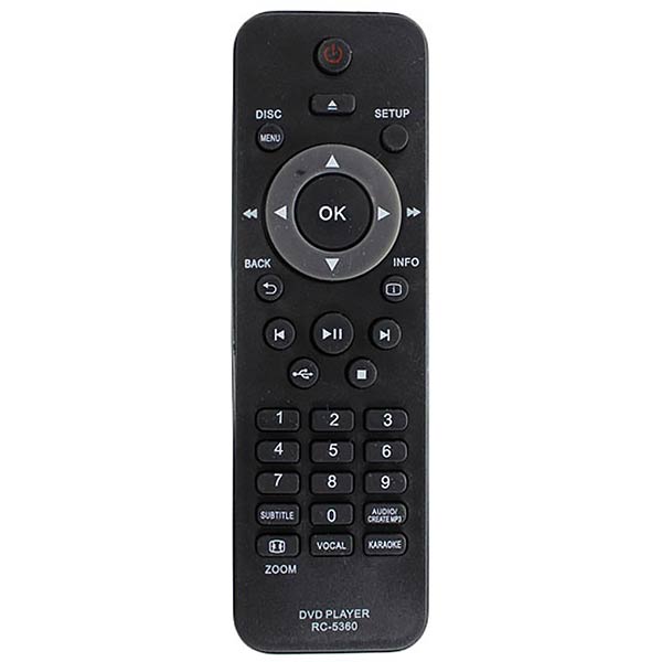 DVD-Player Remote Control Compatible with Philips RC-5360