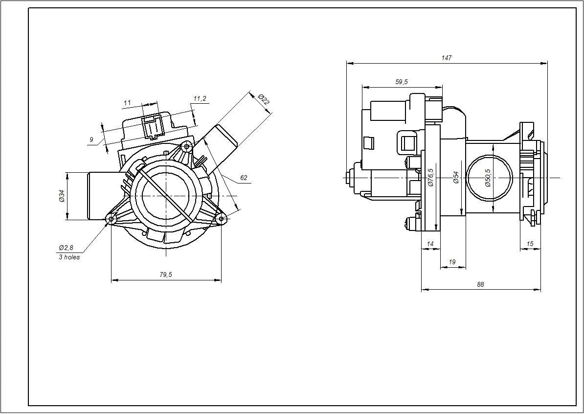 Beko Washing Machine Pump B15-6AZ 2880401800