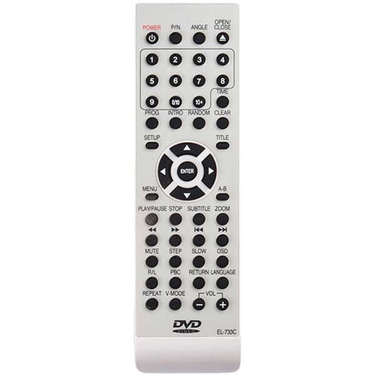 DVD-Player Remote Control Compatible with Elco EL- 733C