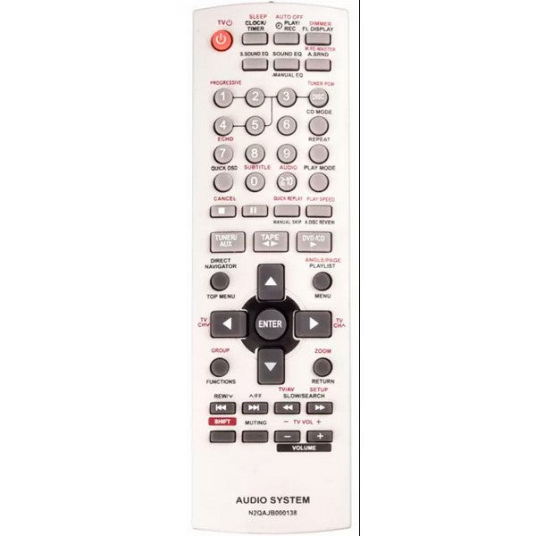 Home Theater Remote Control Compatible with Panasonic N2QAJB000138
