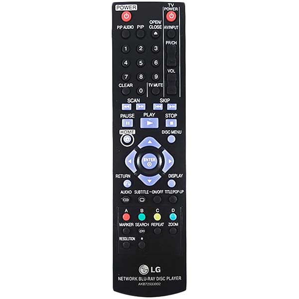 LG Blu-Ray-Player Remote Control AKB72033902