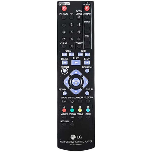 LG Blu-Ray-Player Remote Control AKB72033902