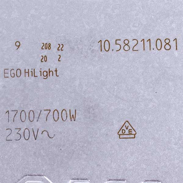 Electrolux Glass Ceramic Radiant Hob Heater Element 1700W 140062707025