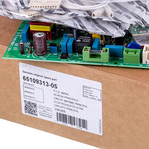Control Board for Gas-fired Boiler Ariston Clas, Genux, Chaffoteaux Inoa, Talia System 65109313-05