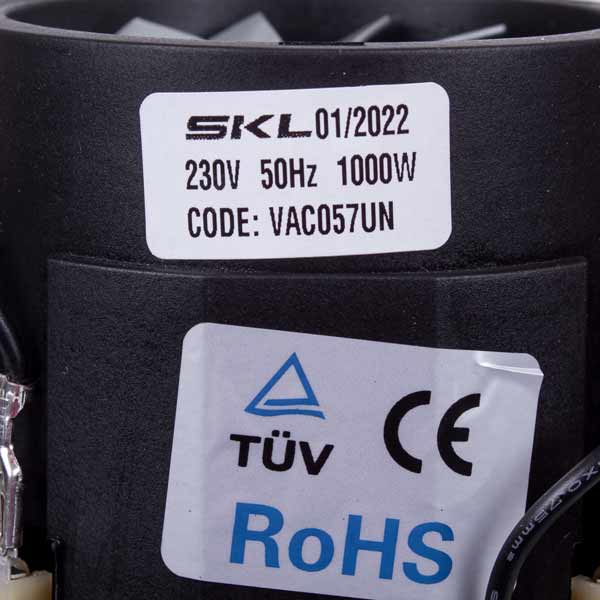 Vacuum Cleaner Motor VAC057UN SKL 1000W D=144/79mm H=69/169mm