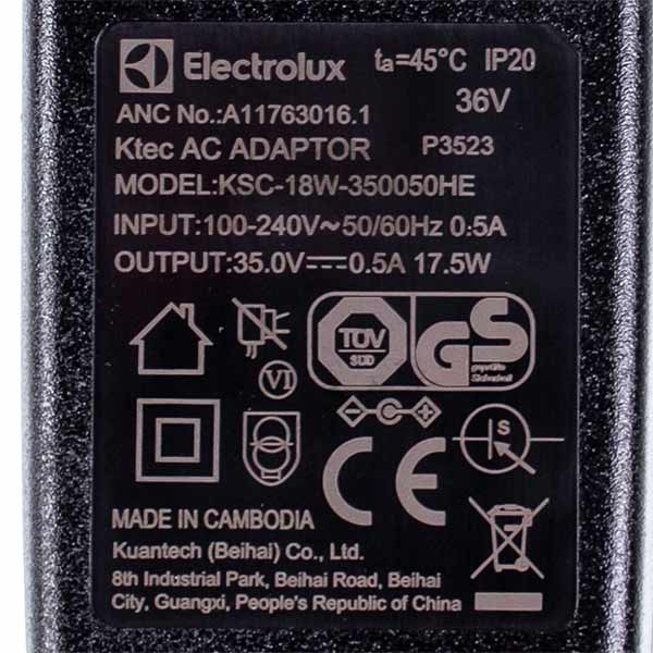 Electrolux 140117630230 PUREQ9 Cordless Vacuum Cleaner Charger