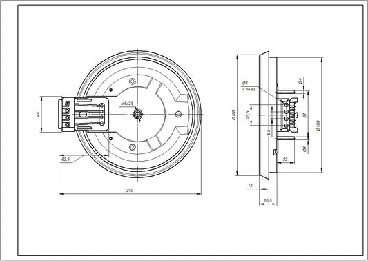 Hotplate Element D=180mm 1500W Compatible with Nord 346971000002