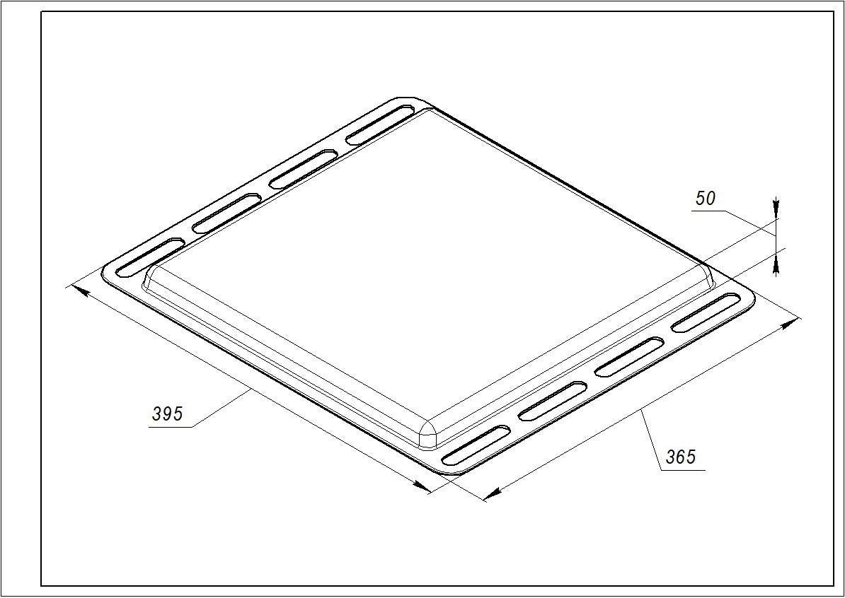 Beko 419900016 Enamelled Oven Drip Pan 395x365x50mm