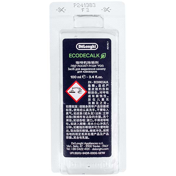 DeLonghi EcoDecalk Descaler for coffee machines 5513295991 DLSC101 100ml
