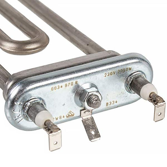 Heating Element for Washing Machine Compatible with Whirlpool 481225928697 TP 240-SG-2050 IRCA L=240 mm 2050 W