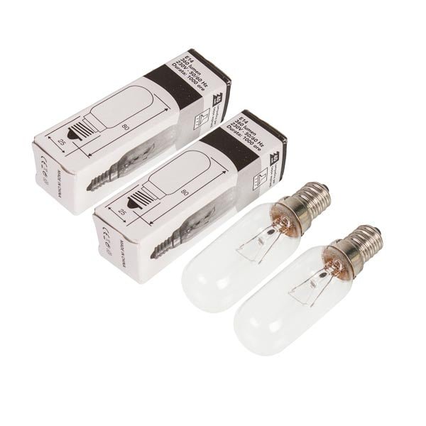 Cooker Hood Lamp 230V 40W E14. Pack of 2 Compatible with Whirlpool 484000000985