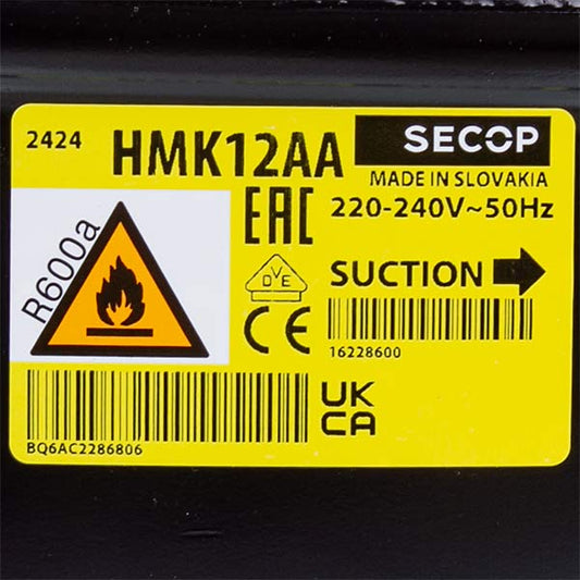 Hermetic Compressor SECOP (DANFOSS) HMK12AA R600a 198W