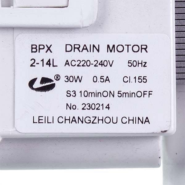 Dishwasher LEILI 30W Pump Compatible with Electrolux 140000738017 BPX2-14L