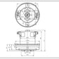 Vacuum Cleaner Motor KW41179VCM Koolwen 1800W D=130/84mm H=29/109mm