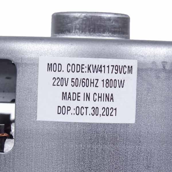 Vacuum Cleaner Motor KW41179VCM Koolwen 1800W D=130/84mm H=29/109mm