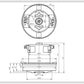 Koolwen KW41180VCM Vacuum Cleaner Motor 2000W D=130/84mm H=27/113mm