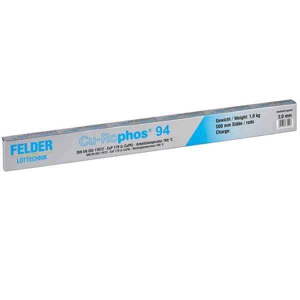 Solder Cu-Rophos 94 (square rods, 2x2x500mm, packaging 1kg)