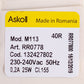 Electrolux 1460573205 Pump Askoll 25W M113 252421 for Washing Machine