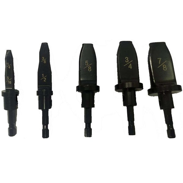 Drill set for pipe flaring (5 pcs.) D= 5/16” 1/2" 5/8” 3/4" 7/8”