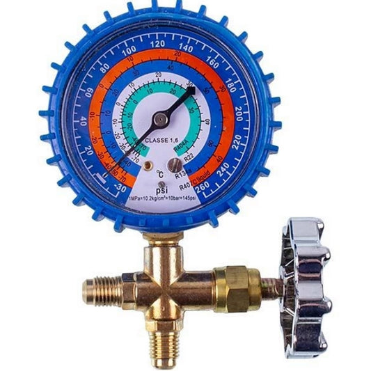Manometric manifold 1-valve CT-466G (R-404 R-22 R-134 R-407) + hoses 2pcs