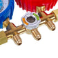 Manometric manifold 2-valves XM-R536G R-134 (R-22 R-404 R-12) + hoses 3pcs