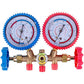 Manometric manifold 2-valves XM-R536G R-22 (R-12 R-502) + hoses 3pcs