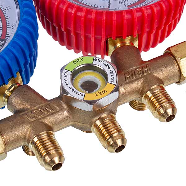 Manometric manifold 2-valves XM-R536G R-22 (R-12 R-502) + hoses 3pcs