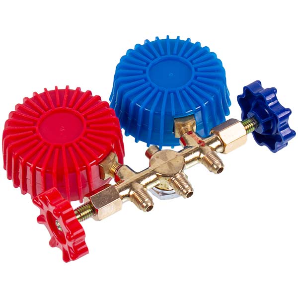 Manometric manifold 2-valves XM-R560G R-22 (R-12 R-502) + hoses 3pcs