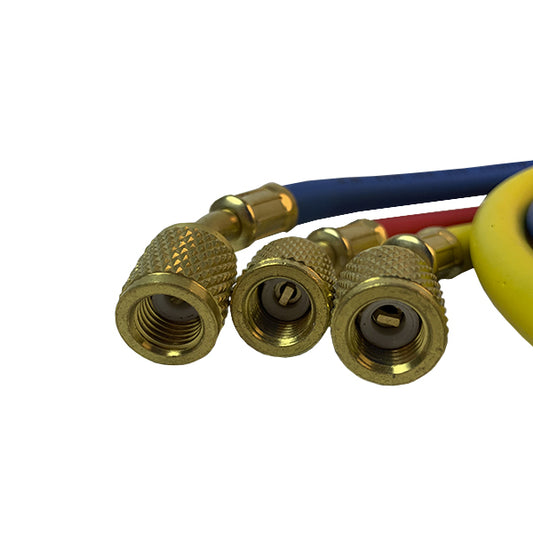 Set of filling hoses B336-S (3 pcs x900mm 1/4''-1/4'' SAE) for freon R-22 R-134 R-502