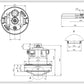 Rowenta RS-RT900587 Vacuum Cleaner Motor D=108/71mm H=104/44mm