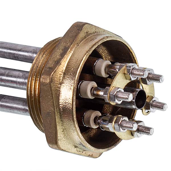 Electric Boiler Heating Elements Block 4,5kW 380V L=265mm nut 1 1/2" (48mm) SANAL