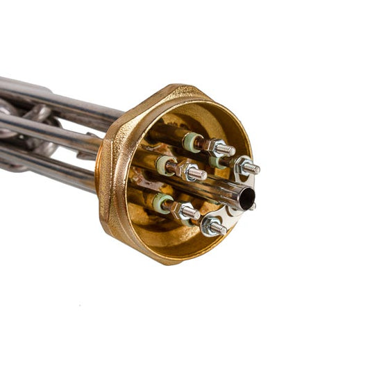 Electric Boiler Heating Elements Block 6kW 220-380V L=335mm nut 1 1/2" (48mm)