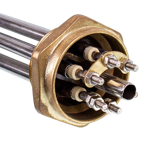 Electric Boiler Heating Elements Block 9kW 220-380V L=325mm nut 1 1/2" (48mm)